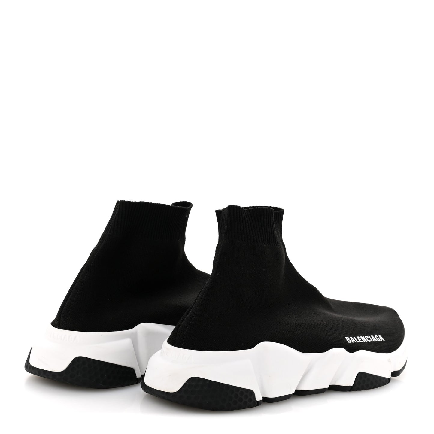 Neoprene Knit Womens Speed Sneakers 39 Black White
