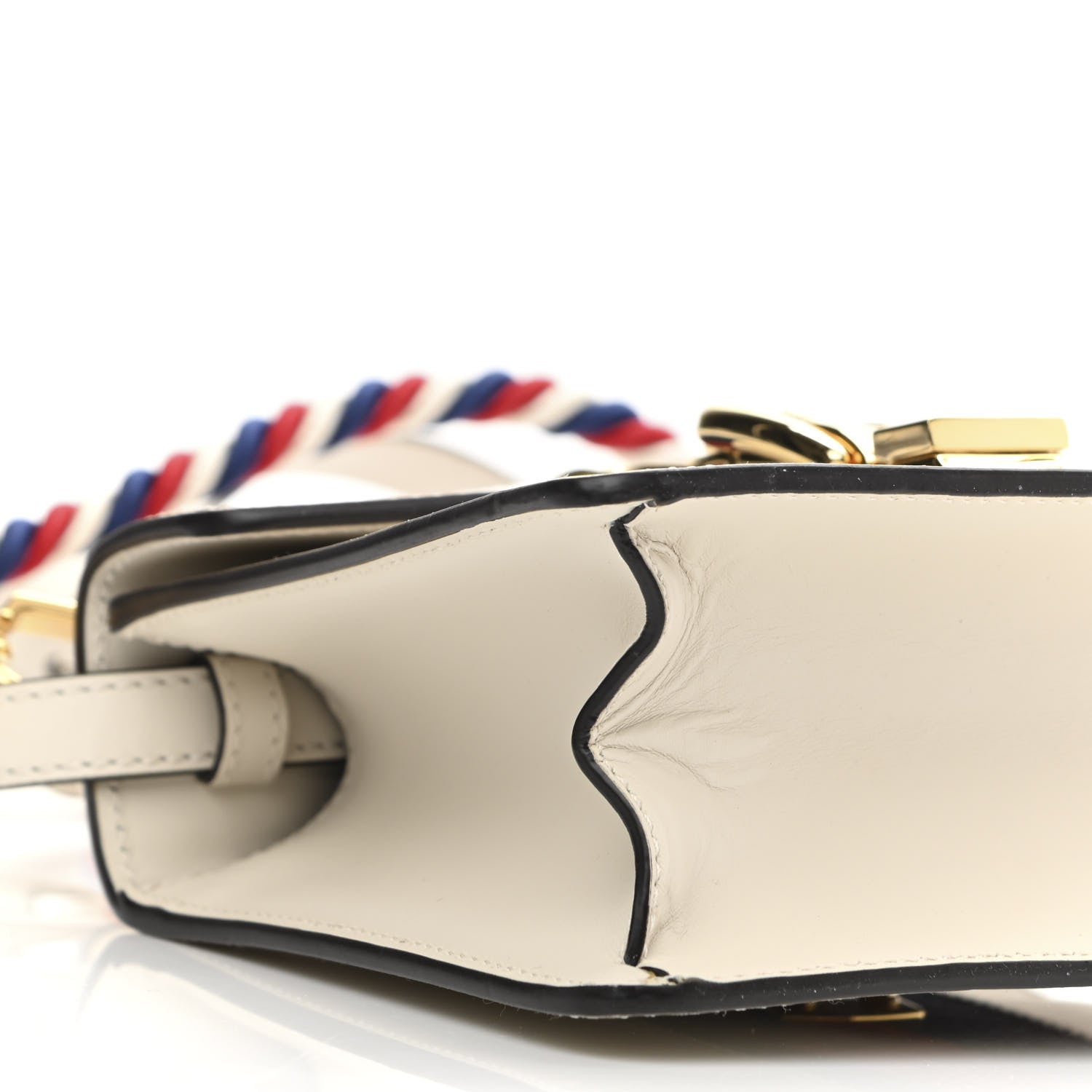 Gucci Calfskin Mini Sylvie Top Handle Bag White 9 of 12