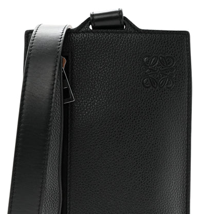 Loewe Soft Grained Calfskin Vertical T-Pocket Crossbody Bag Black 9 of 11
