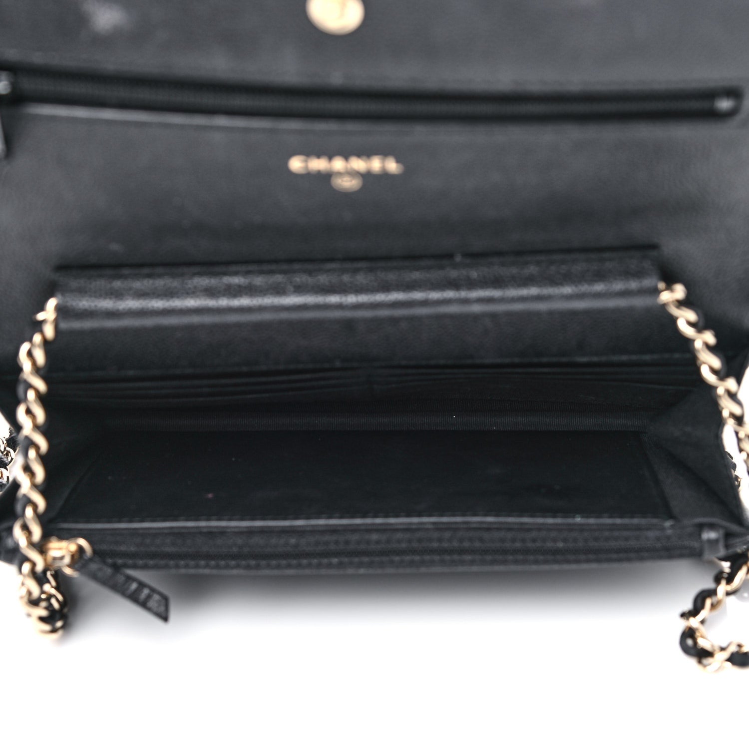 Chanel Caviar Quilted Boy Wallet On Chain WOC Black 5 of 14