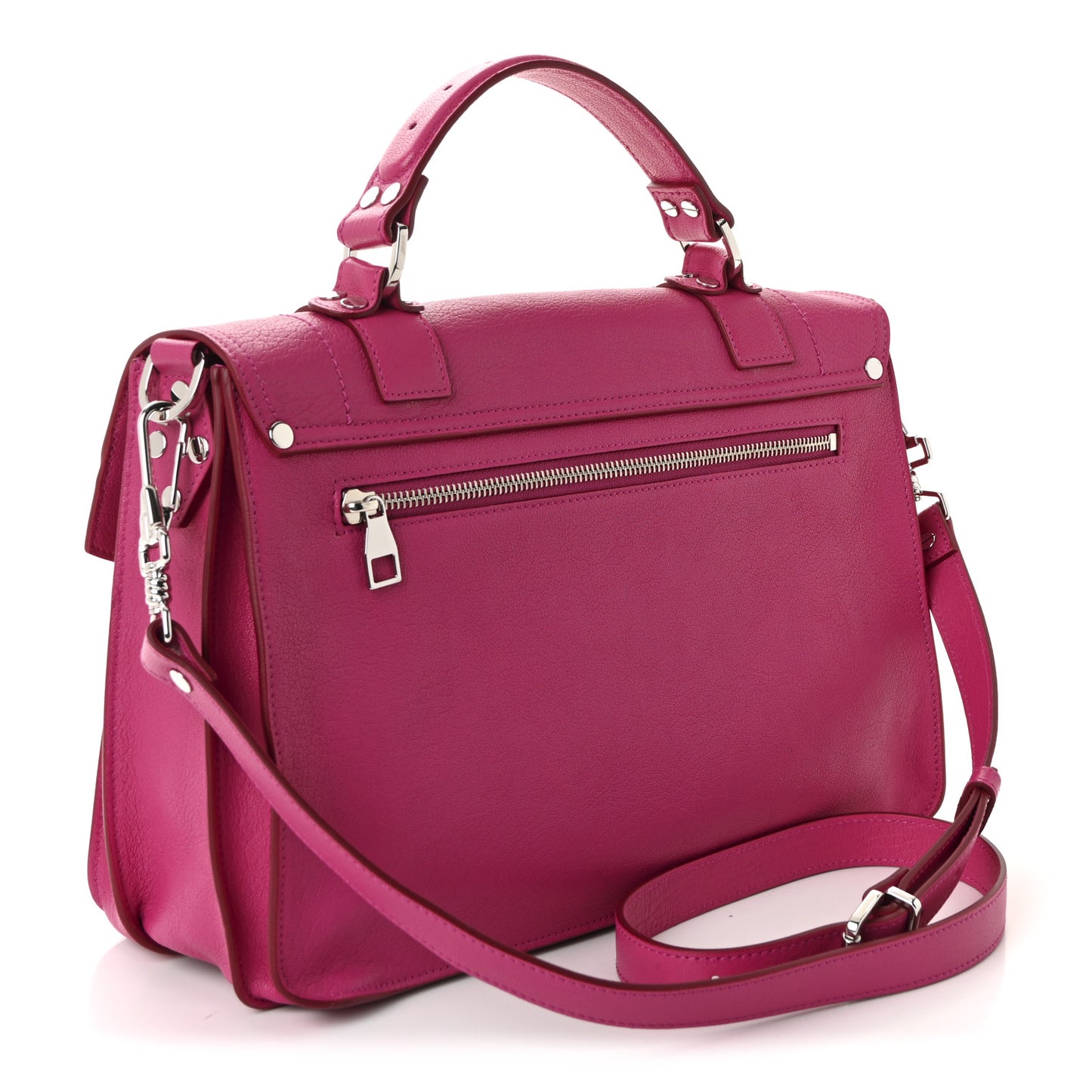 Lambskin Medium PS1 Satchel Fuchsia