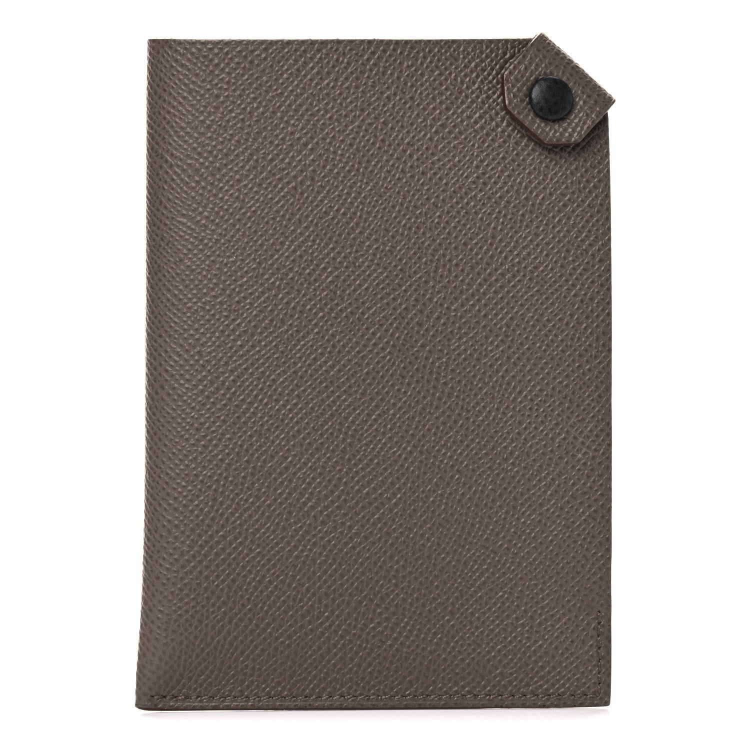 Hermes Epsom Tarmac Dot PM Passport Holder Etain Black 1 of 8