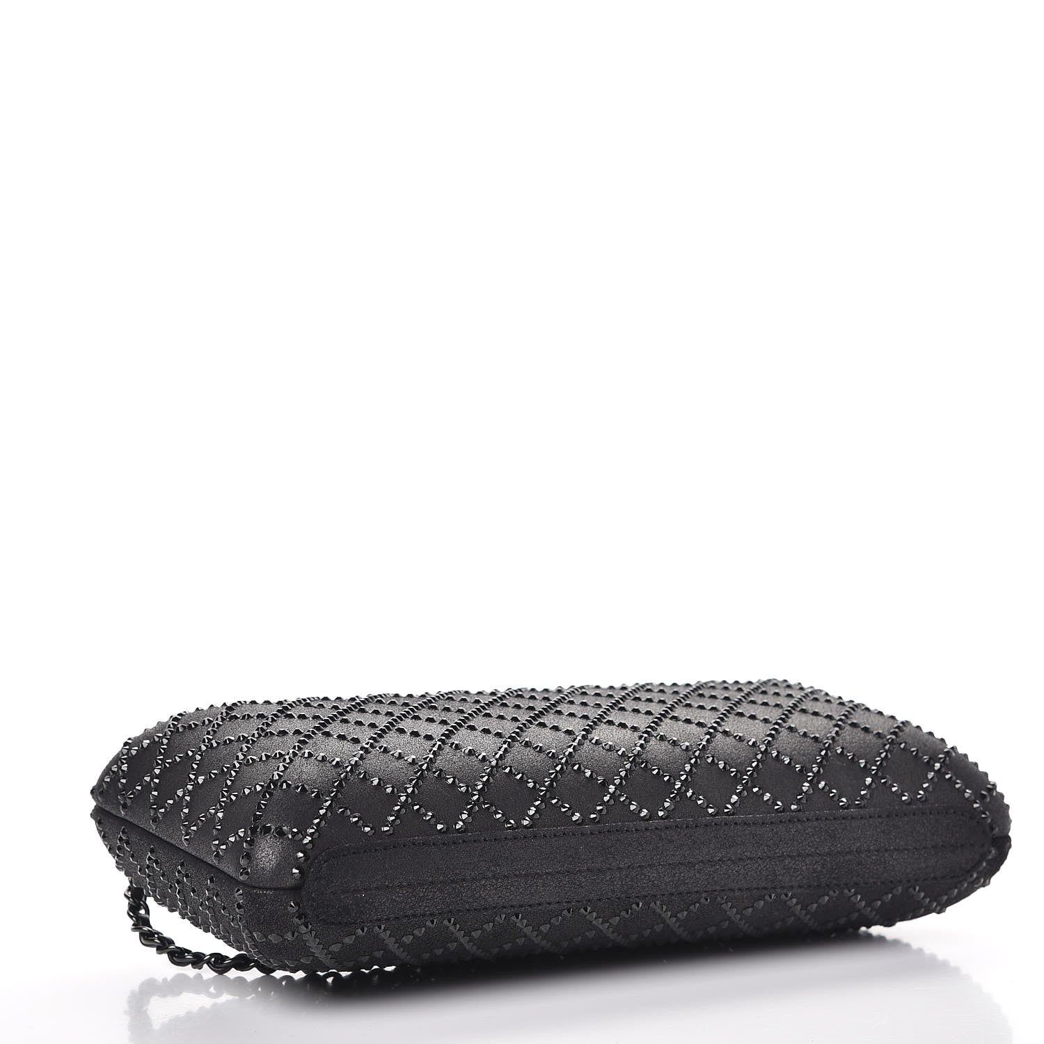 Chanel Iridescent Lambskin Crystal Quilted Clutch Black 4 of 10