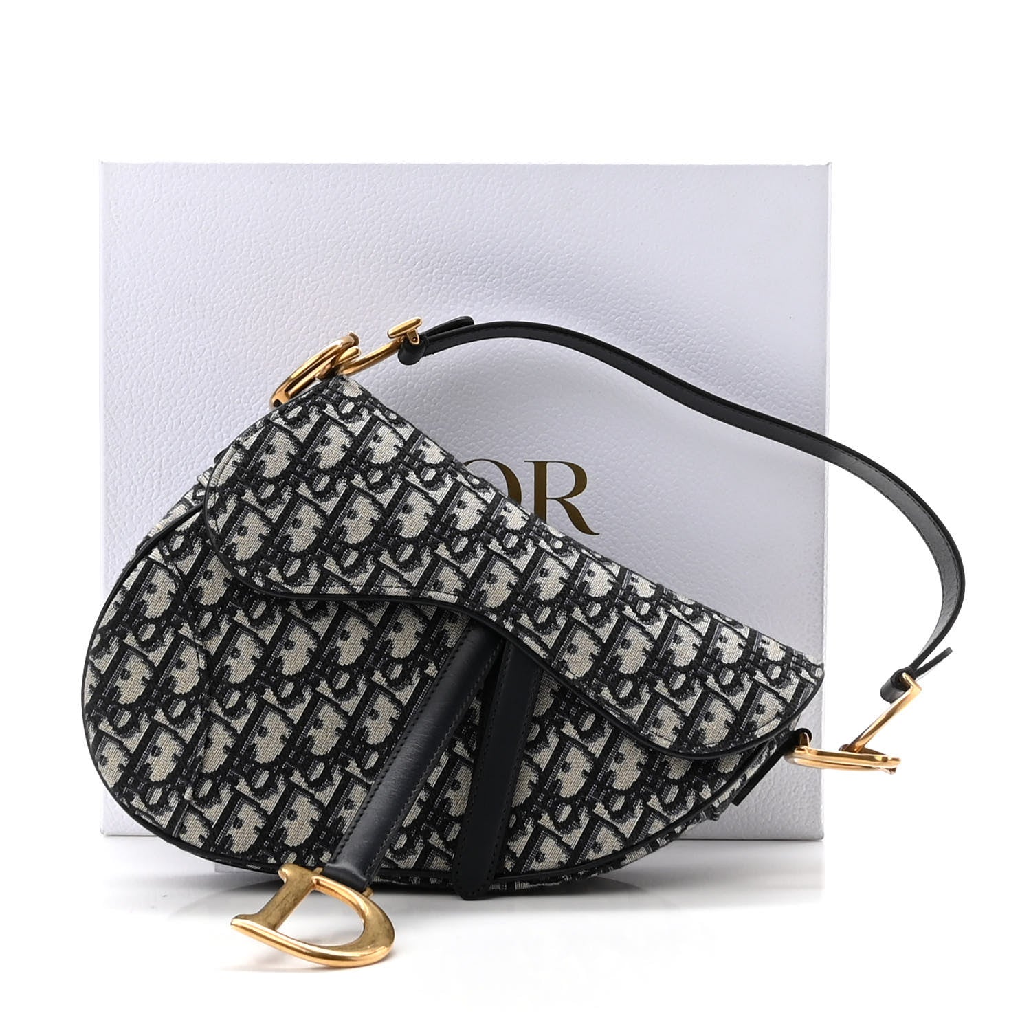 Christian Dior Oblique Saddle Bag Blue 10 of 10