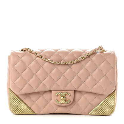 Chanel Calfskin Quilted Rock The Corner Flap Beige 1 of 11