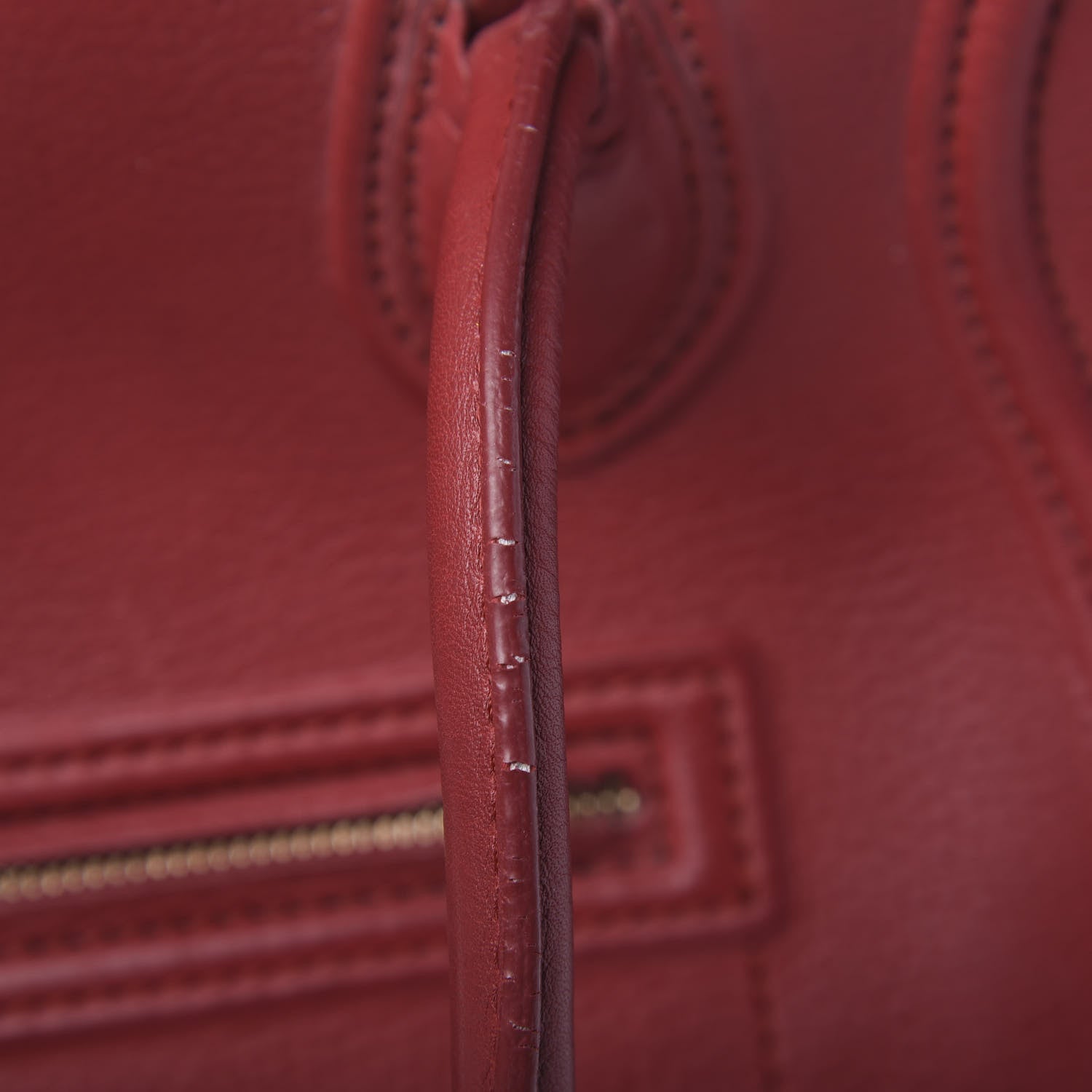 Celine Supple Calfskin Medium Phantom Luggage Red 10 of 18