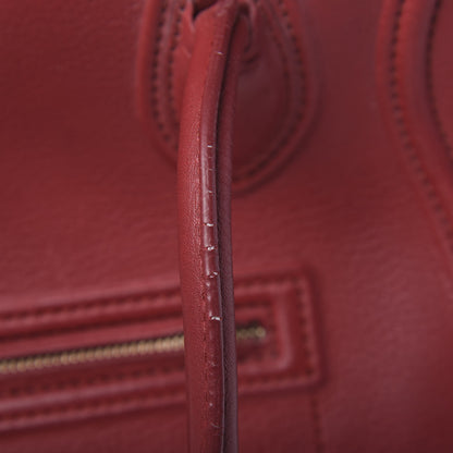 Celine Supple Calfskin Medium Phantom Luggage Red 10 of 18
