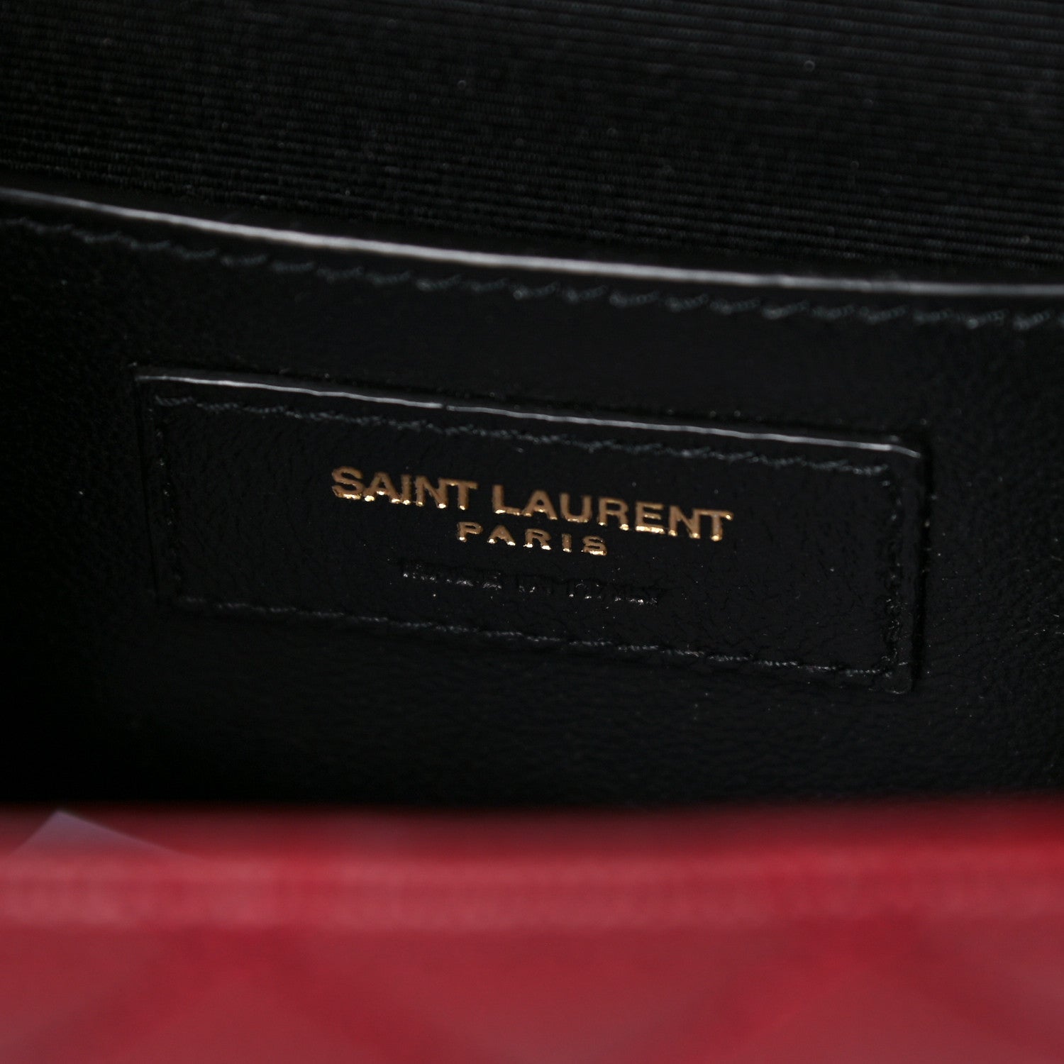 Saint Laurent Grain De Poudre Textured Mixed Matelasse Triquilt Small Monogram Satchel Red 6 of 9