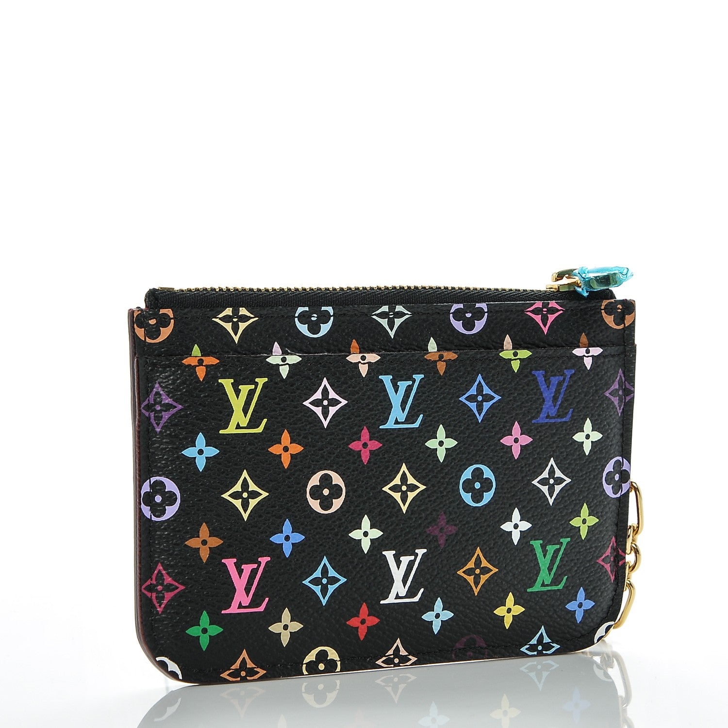 Louis Vuitton Monogram Multicolor Key Pouch Black Grenade 3 of 6