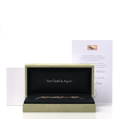 Van Cleef & Arpels 18K Yellow Gold Carnelian 5 Motifs Vintage Alhambra Bracelet 6 of 6