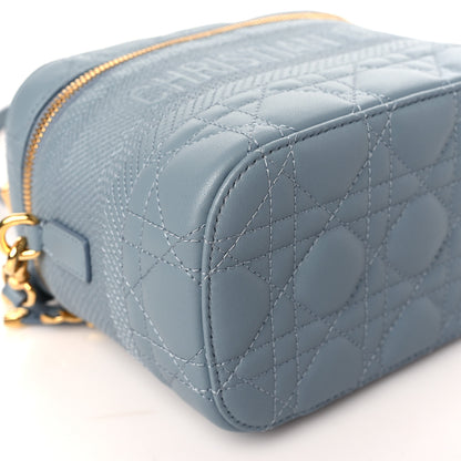 Christian Dior Lambskin Cannage Small Diortravel Vanity Case Cloud Blue 7 of 8