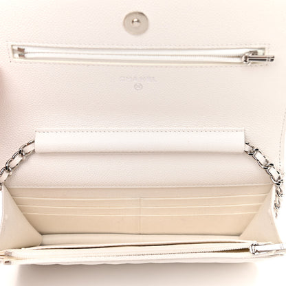 Chanel Caviar Quilted Wallet On Chain WOC White 5 of 14