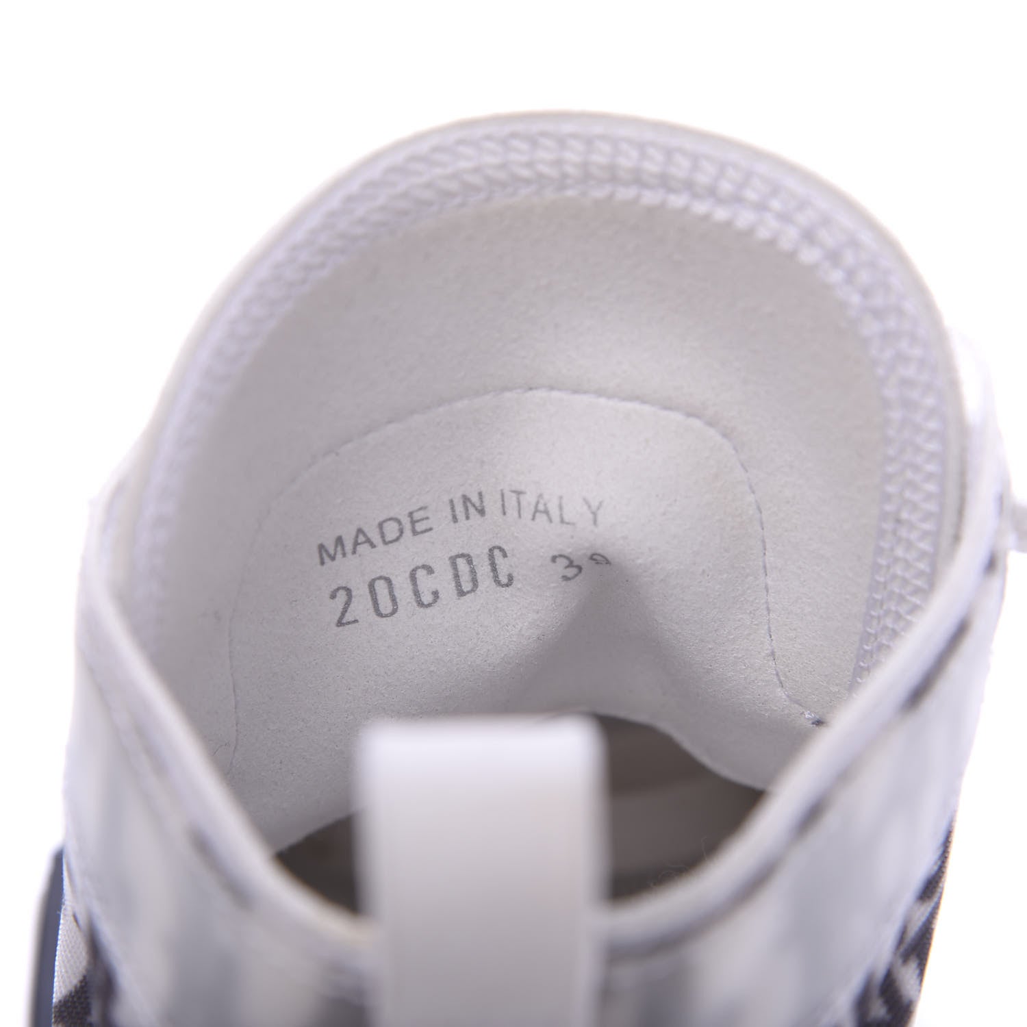 Christian Dior Technical Canvas Oblique Mens B23 High Top Sneakers 39 White Black 8 of 8