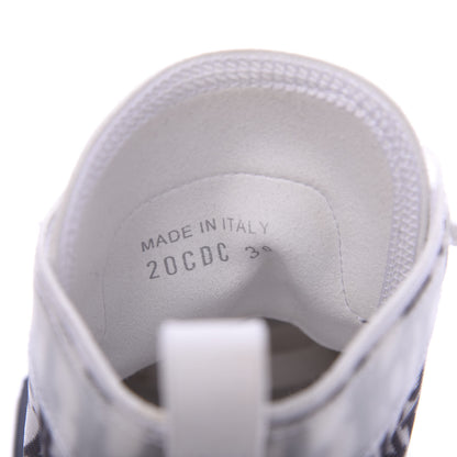 Christian Dior Technical Canvas Oblique Mens B23 High Top Sneakers 39 White Black 8 of 8