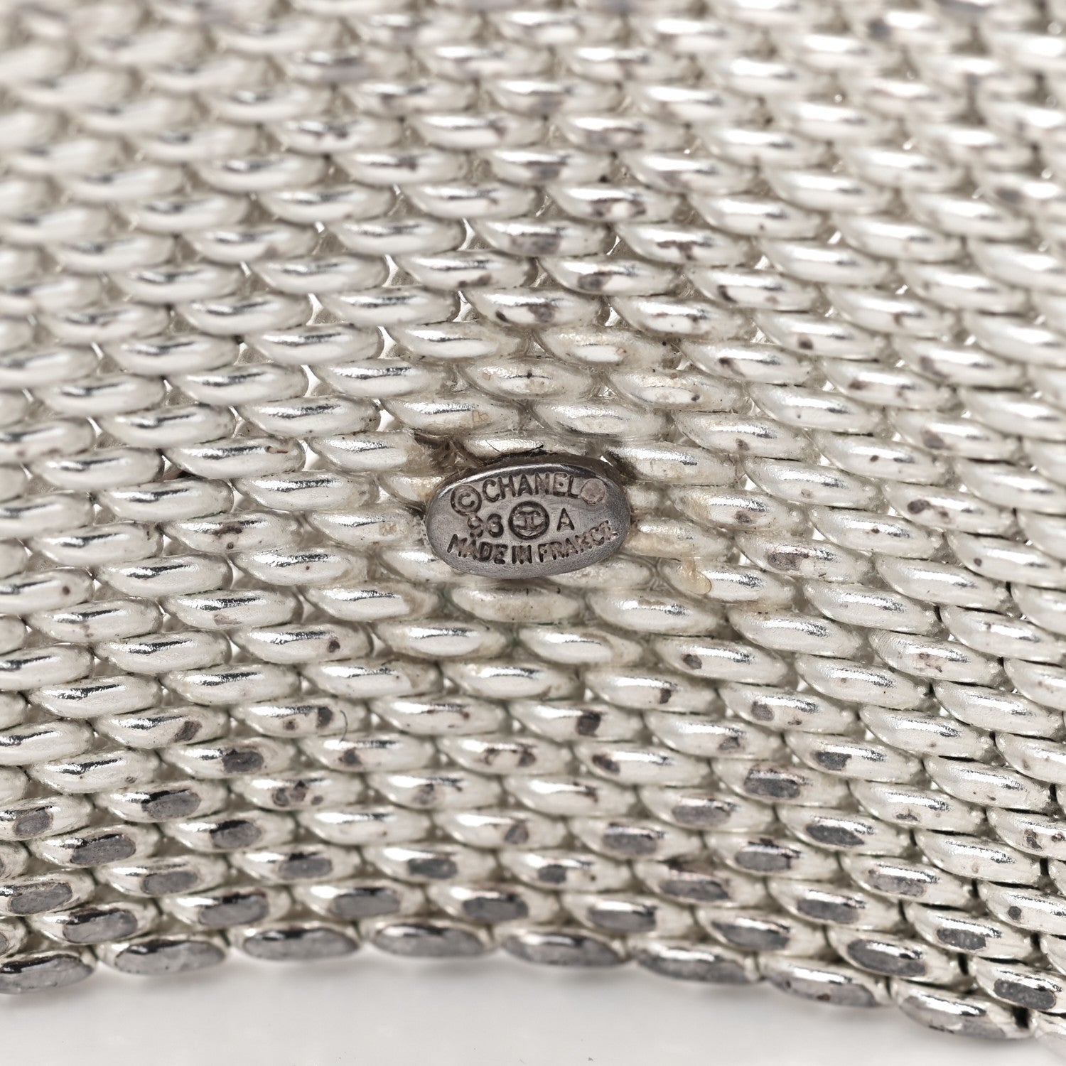 Chanel Metal Mesh CC Bracelet Silver 4 of 6