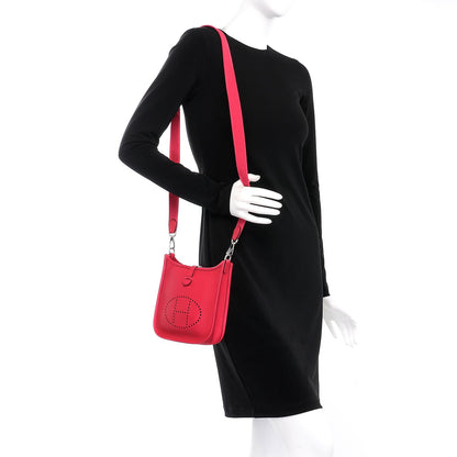 Hermes Taurillon Clemence Evelyne TPM Rose Extreme 2 of 8