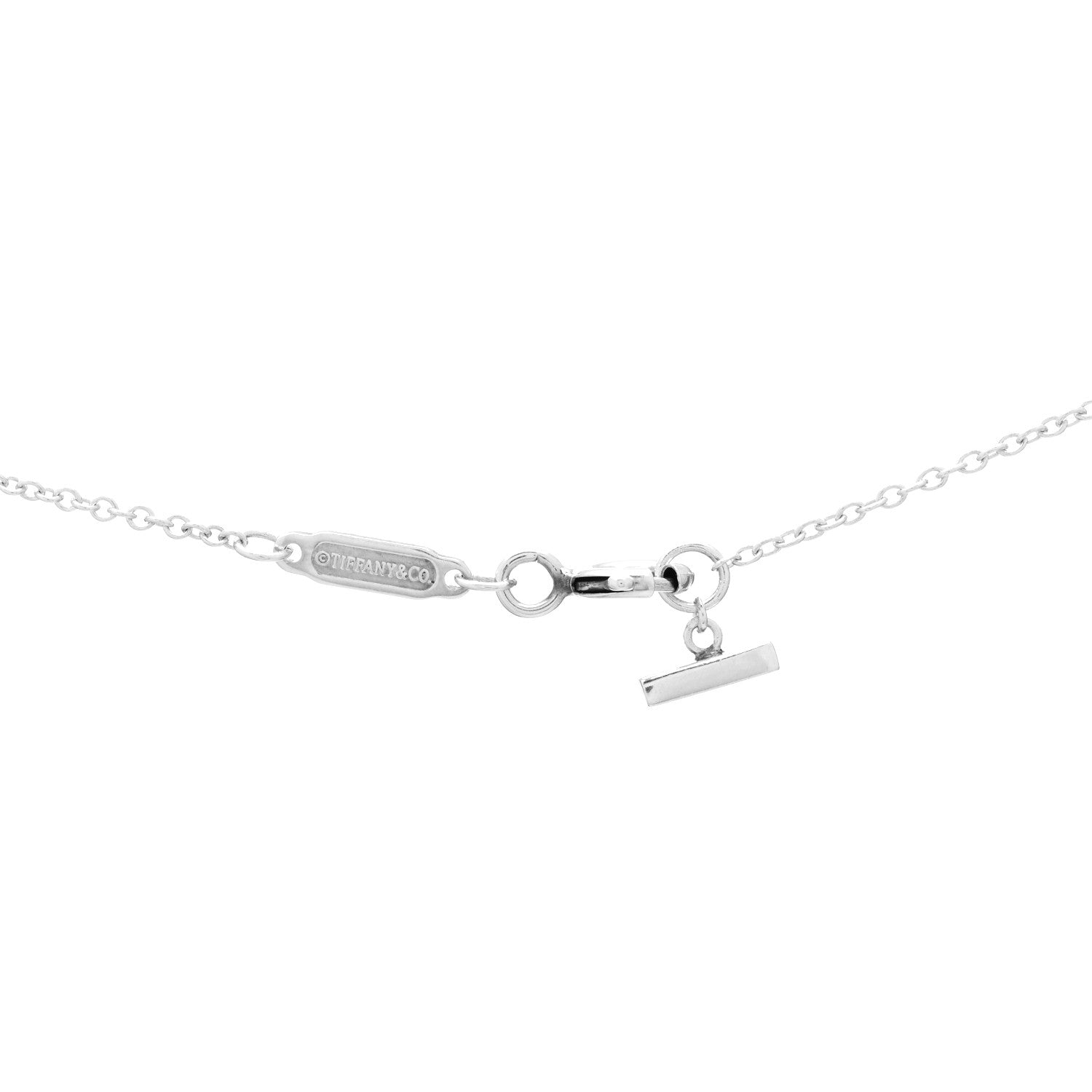 Tiffany Sterling Silver Large T Smile Pendant Necklace 4 of 4