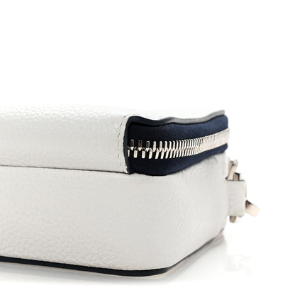 Christian Dior X SHAWN STUSSY Grained Calfskin Double Zip Crossbody Pouch White 9 of 9