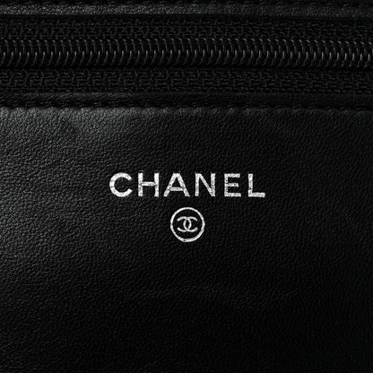 Chanel Lambskin Quilted Wallet On Chain WOC Black 6 of 11