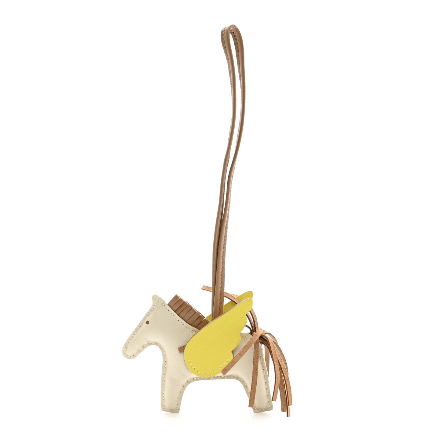 Milo Lambskin Grigri Rodeo Pegase Horse Bag Charm PM Craie Chai Lime