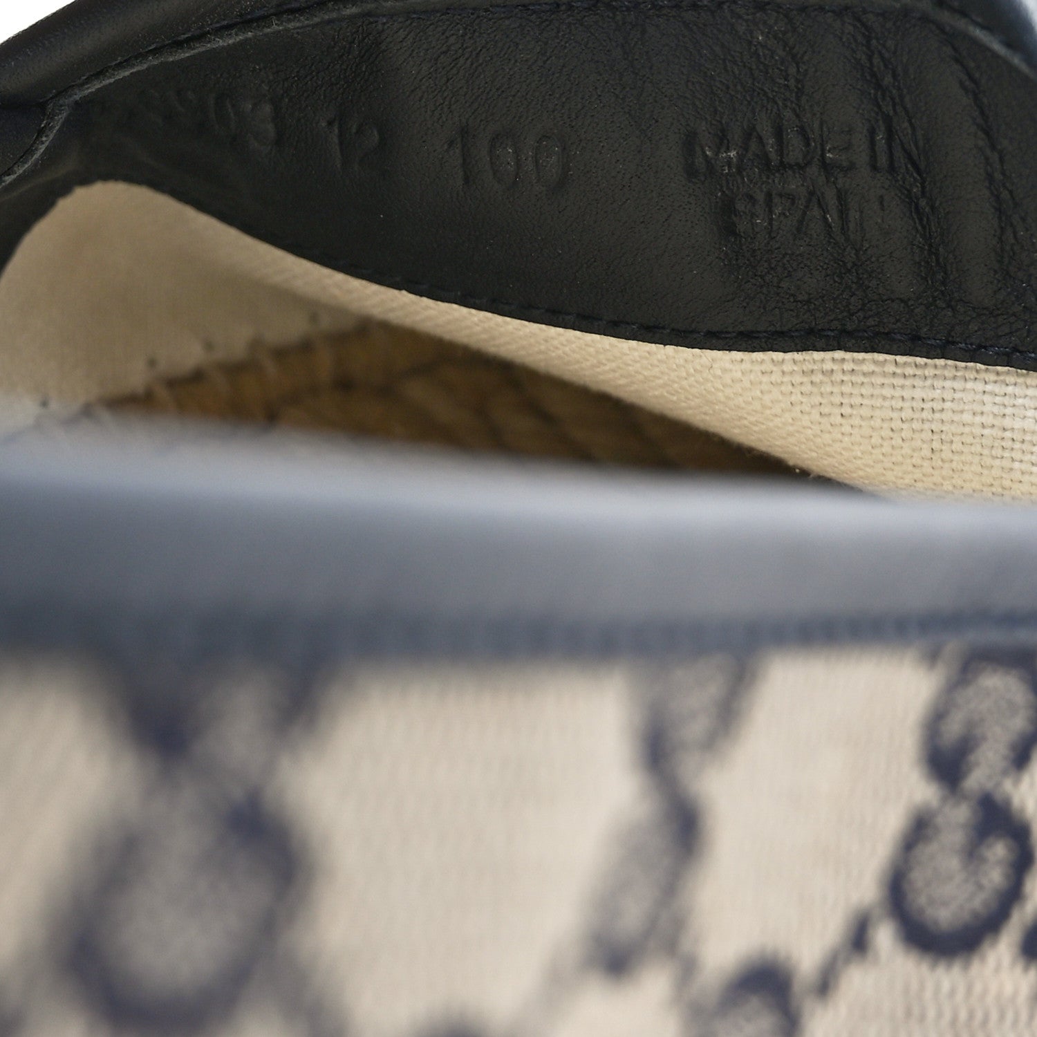 Gucci Monogram Miro Soft Calfskin Mens Espadrilles 12 Beige Blue 6 of 8