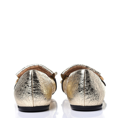 Gucci Galassia GG Marmont Fringe Flats 39 Platino 6 of 10