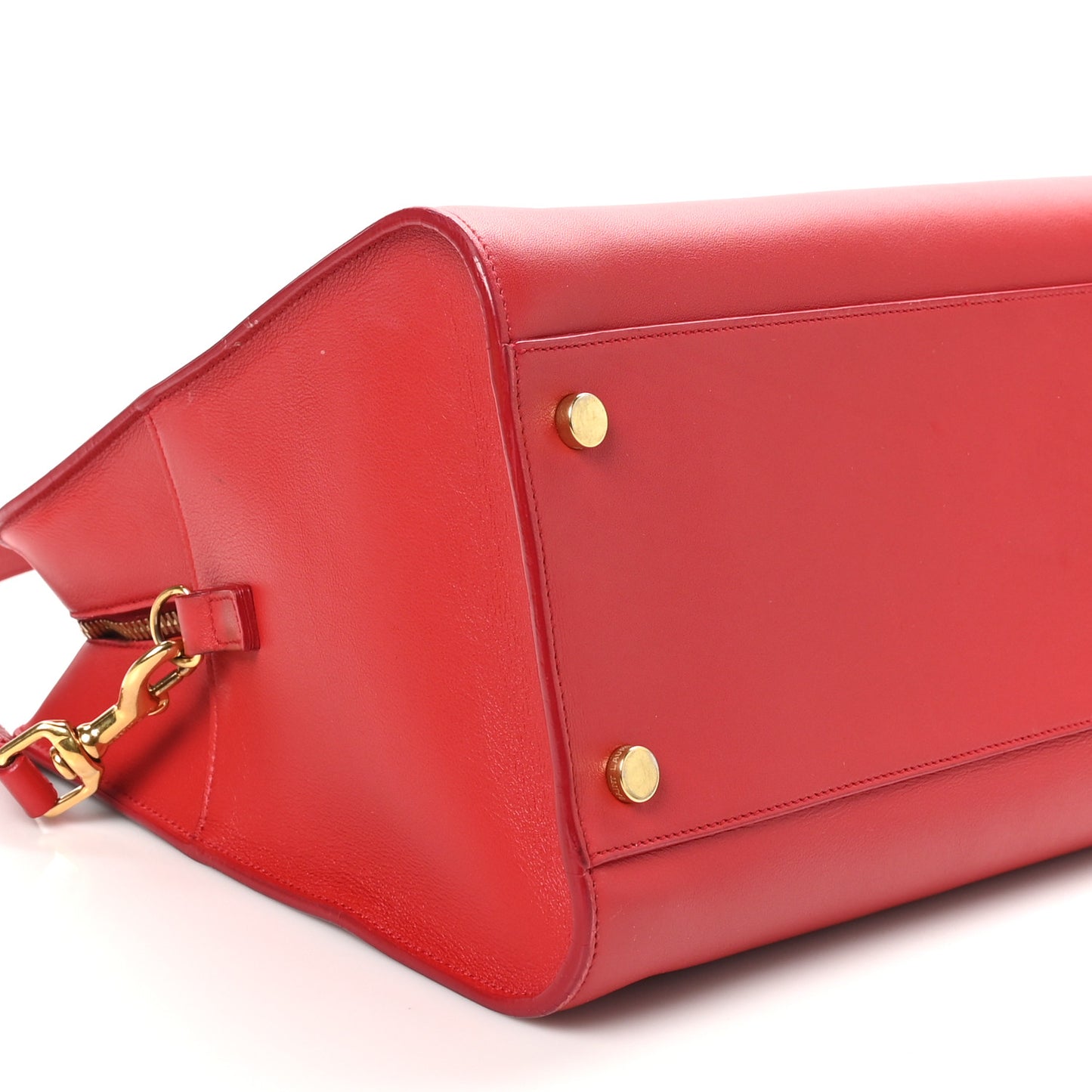 Calfskin Medium Monogram Cabas Lipstick Red