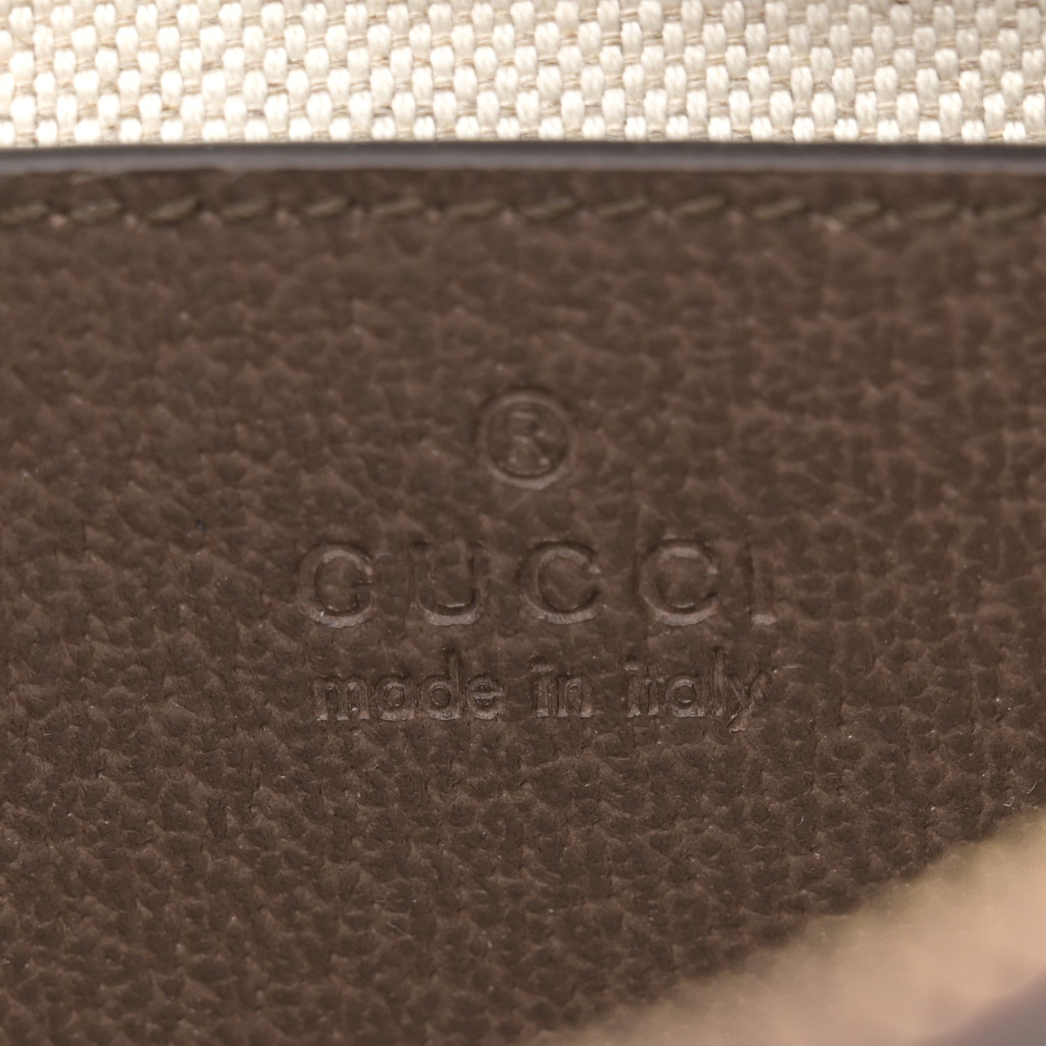 Gucci GG Supreme Monogram Textured Dollar Calfskin Small Ophidia Hobo Beige Ebony New Acero 6 of 11