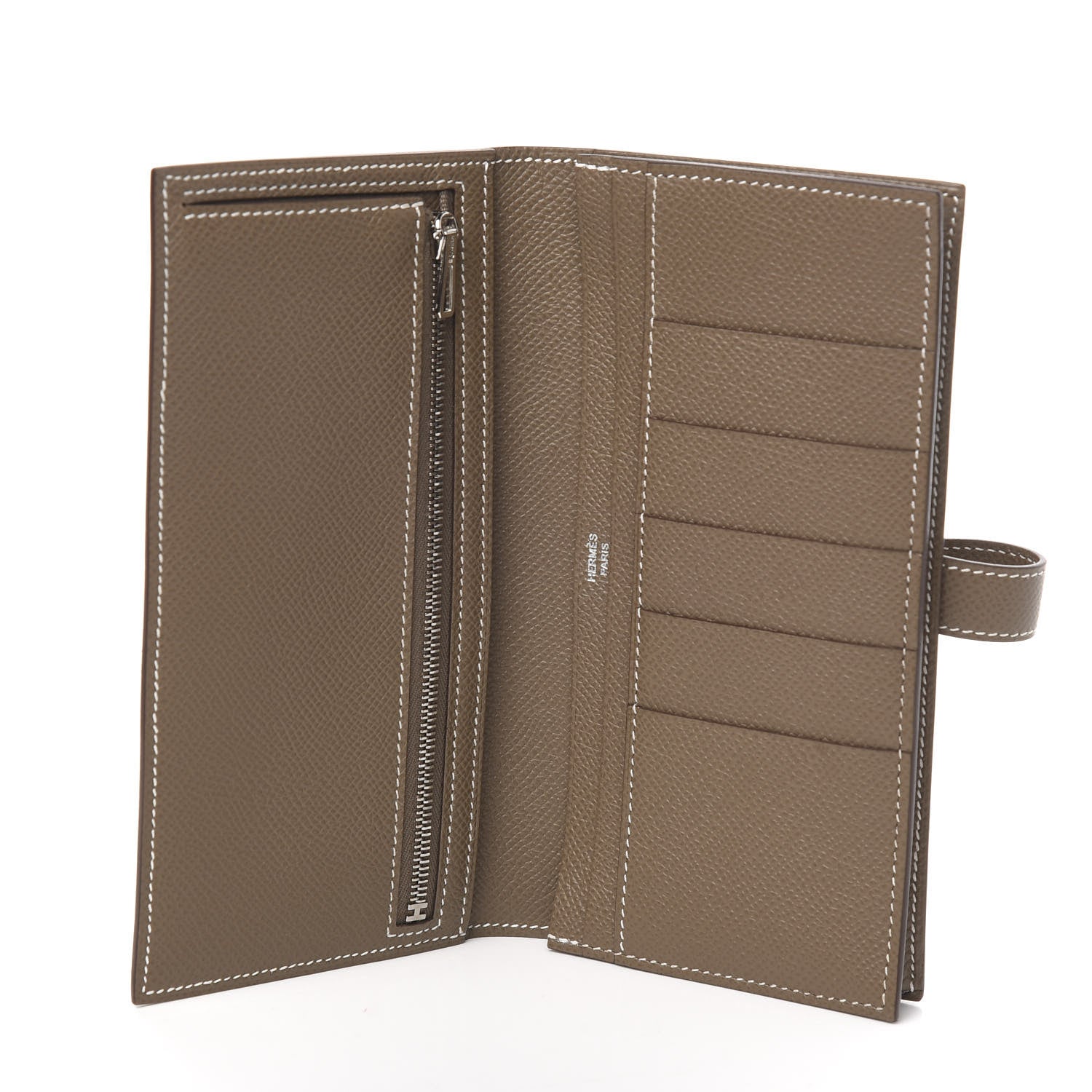 Hermes Epsom Bearn Gusset Wallet Etoupe 5 of 8