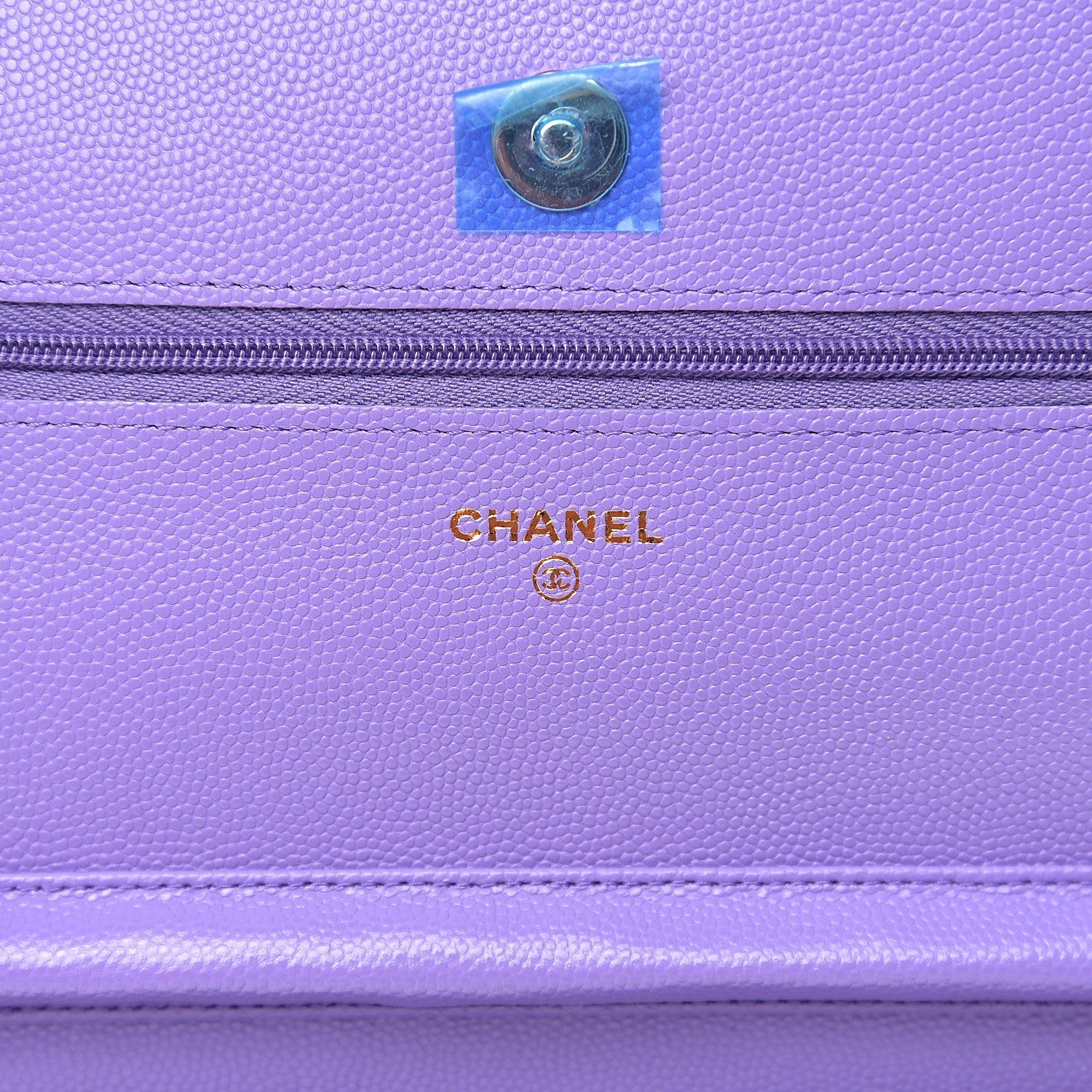 Chanel Caviar Quilted Wallet On Chain WOC Purple 5 of 10