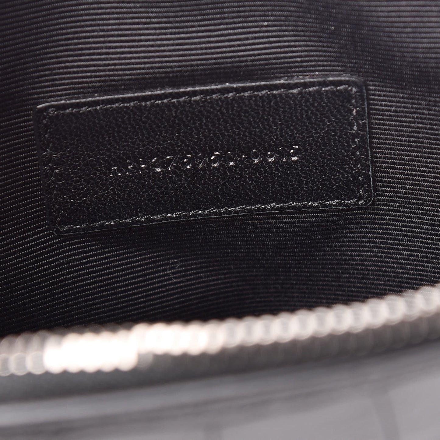 Calfskin Crocodile Embossed Zip Mini Tablet Sleeve Black