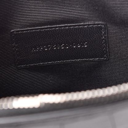 Saint Laurent Calfskin Crocodile Embossed Zip Mini Tablet Sleeve Black 7 of 7