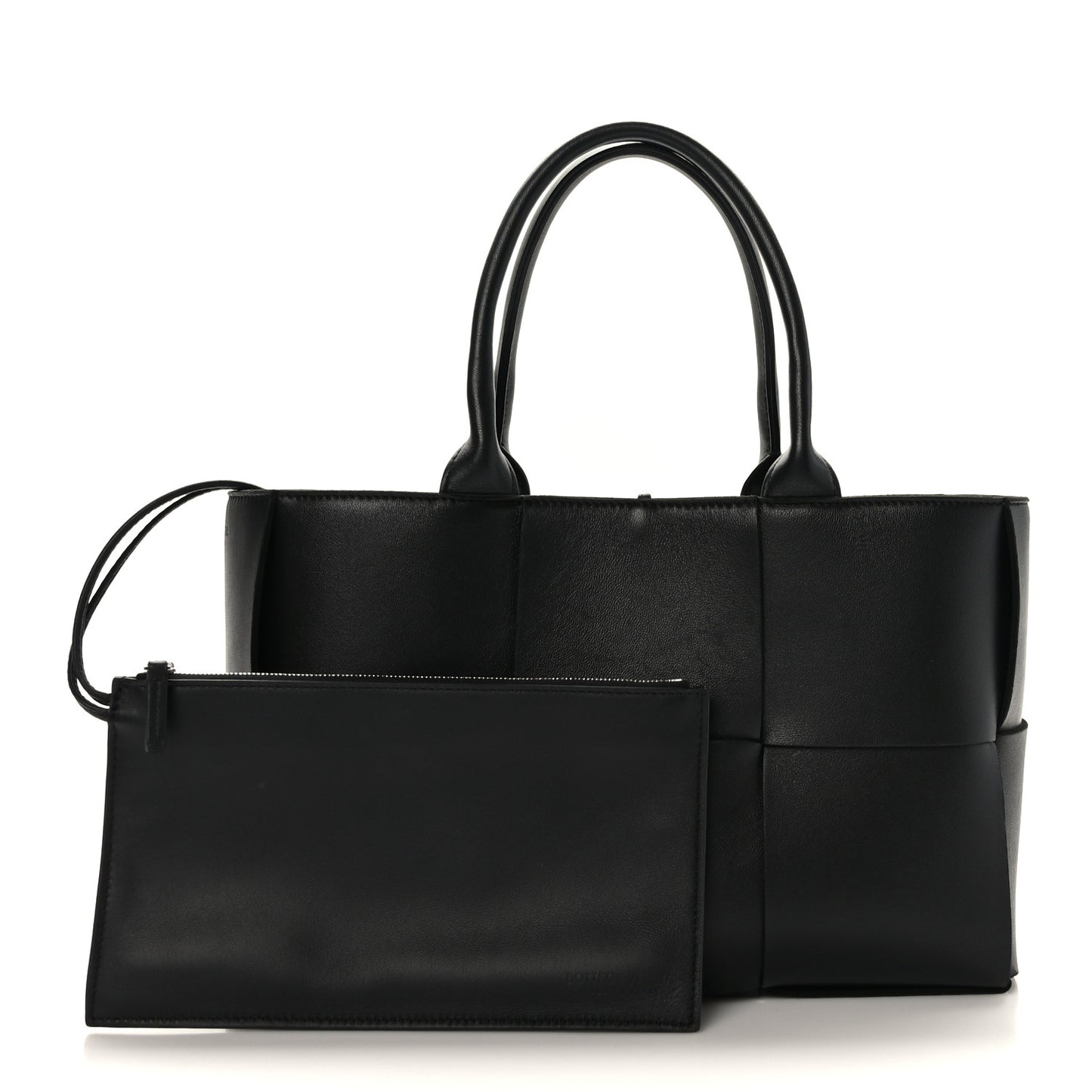 Nappa Maxi Intrecciato Arco Tote Black