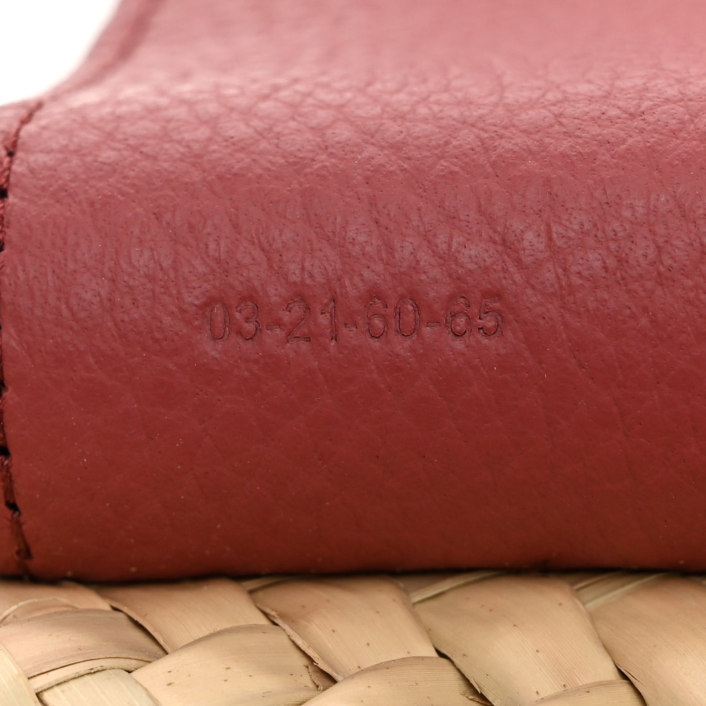 Raffia Calfskin Marcie Basket Faded Rose