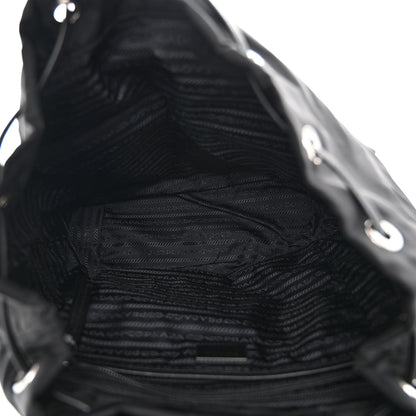 Prada Nylon New Vela Studded Backpack Black Cromo 5 of 9