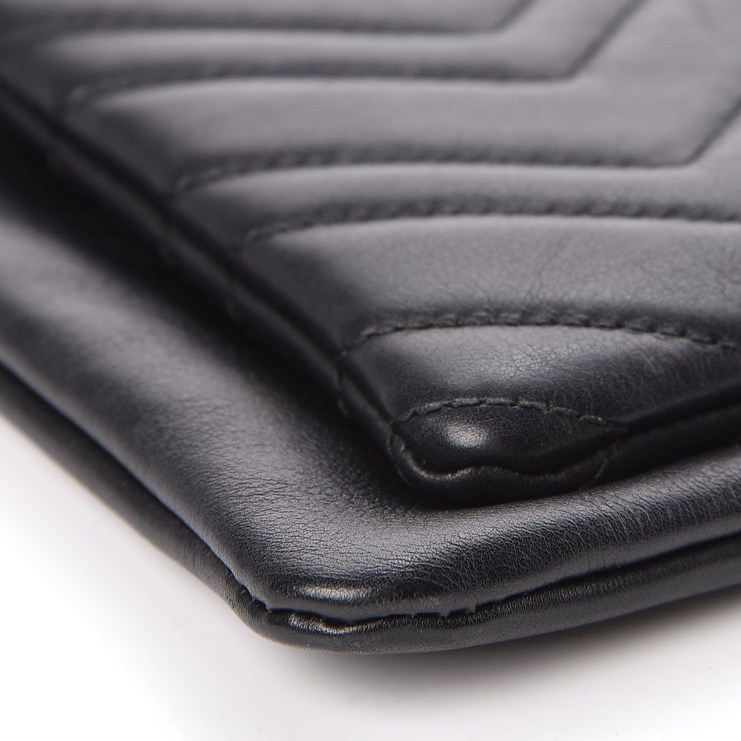 Calfskin Matelasse Small GG Marmont Double Zip Shoulder Bag Black