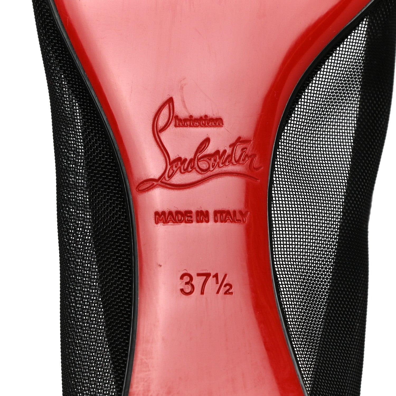 Christian Louboutin Veau Velours Rete Galativi Flats 37.5 Black 6 of 8