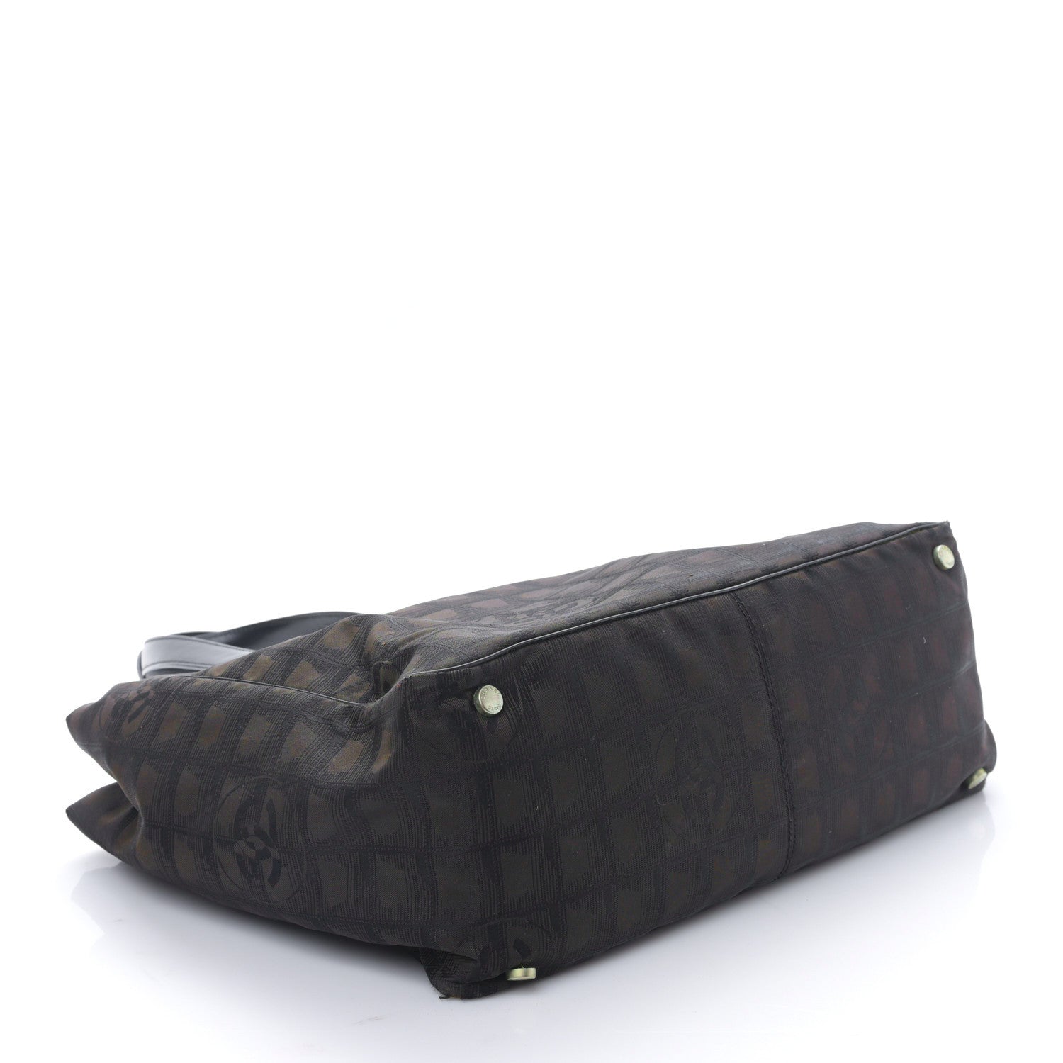 Chanel Nylon Large Travel Tote Brown 4 of 9