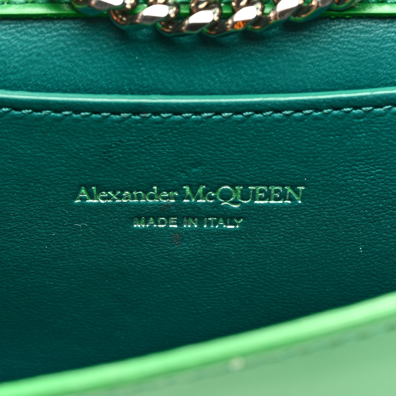 Alexander McQueen Calfskin Small Slash Bag Bright Green 6 of 9