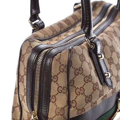 Gucci Monogram Hasler Boston Dark Brown 19 of 19