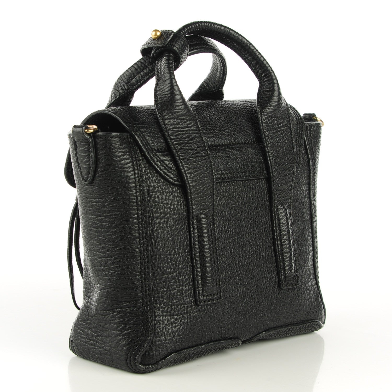 3.1 Phillip Lim 3.1 Textured Calfskin Mini Pashli Satchel Black 3 of 7