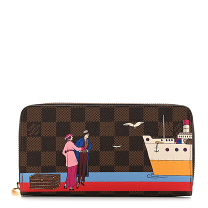 Louis Vuitton Damier Ebene 2016 Christmas Animation Zippy Wallet Rouge 1 of 7