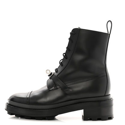 Hermes Glossed Calfskin Funk Ankle Boots 37 Black 1 of 14