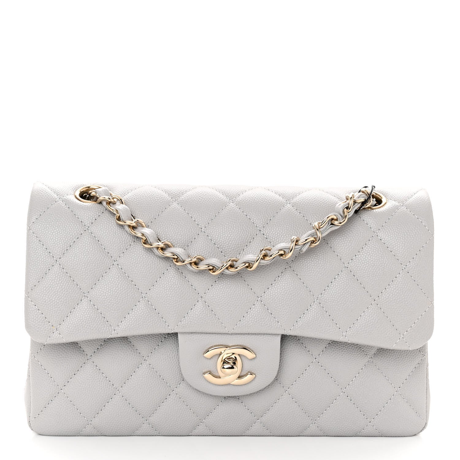 Chanel Caviar Quilted Small Double Flap Grey 1 of 10