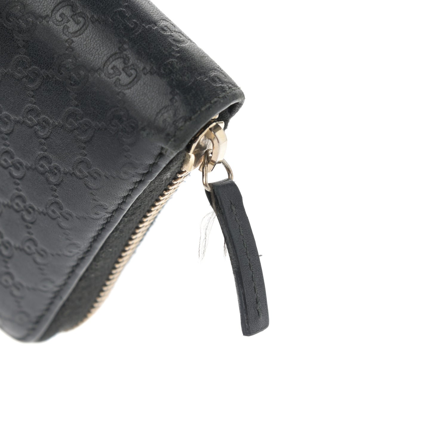 Microguccissima Bow Zip Around Wallet Black