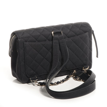 Chanel Nylon Quilted Flap Backpack Black 3 of 9