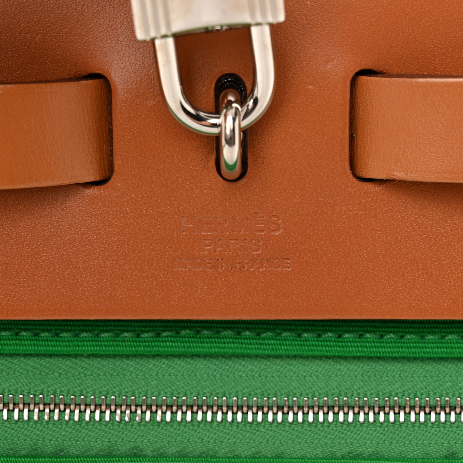 Hermes Vache Hunter Toile Herbag Zip 31 PM Bambou Natural 8 of 13