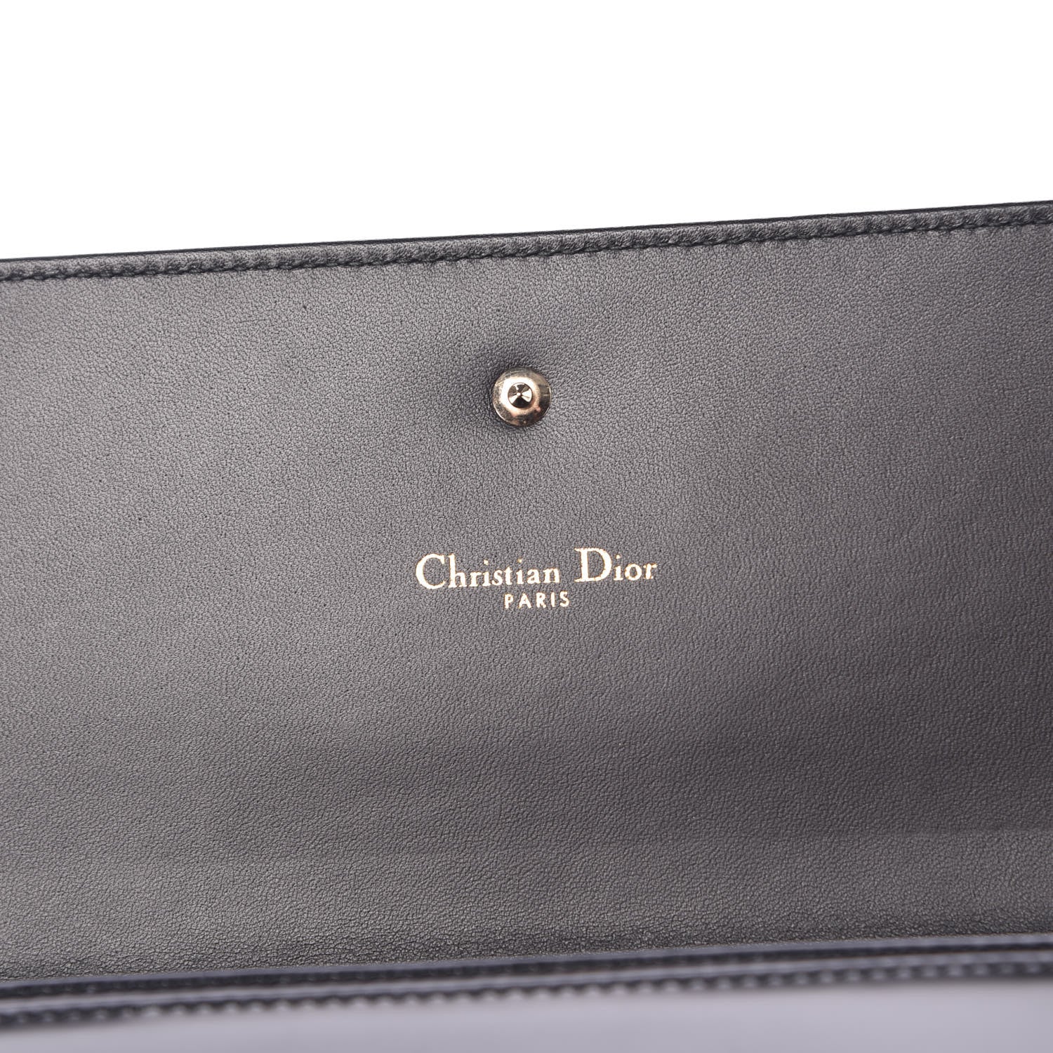 Christian Dior Smooth Calfskin Sequin Large Diorama Club Croisiere Chain Wallet Black 6 of 12