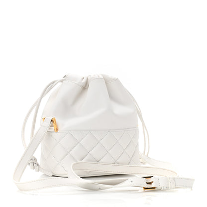 Versace Nappa Quilted Medusa Bucket Bag White 3 of 9
