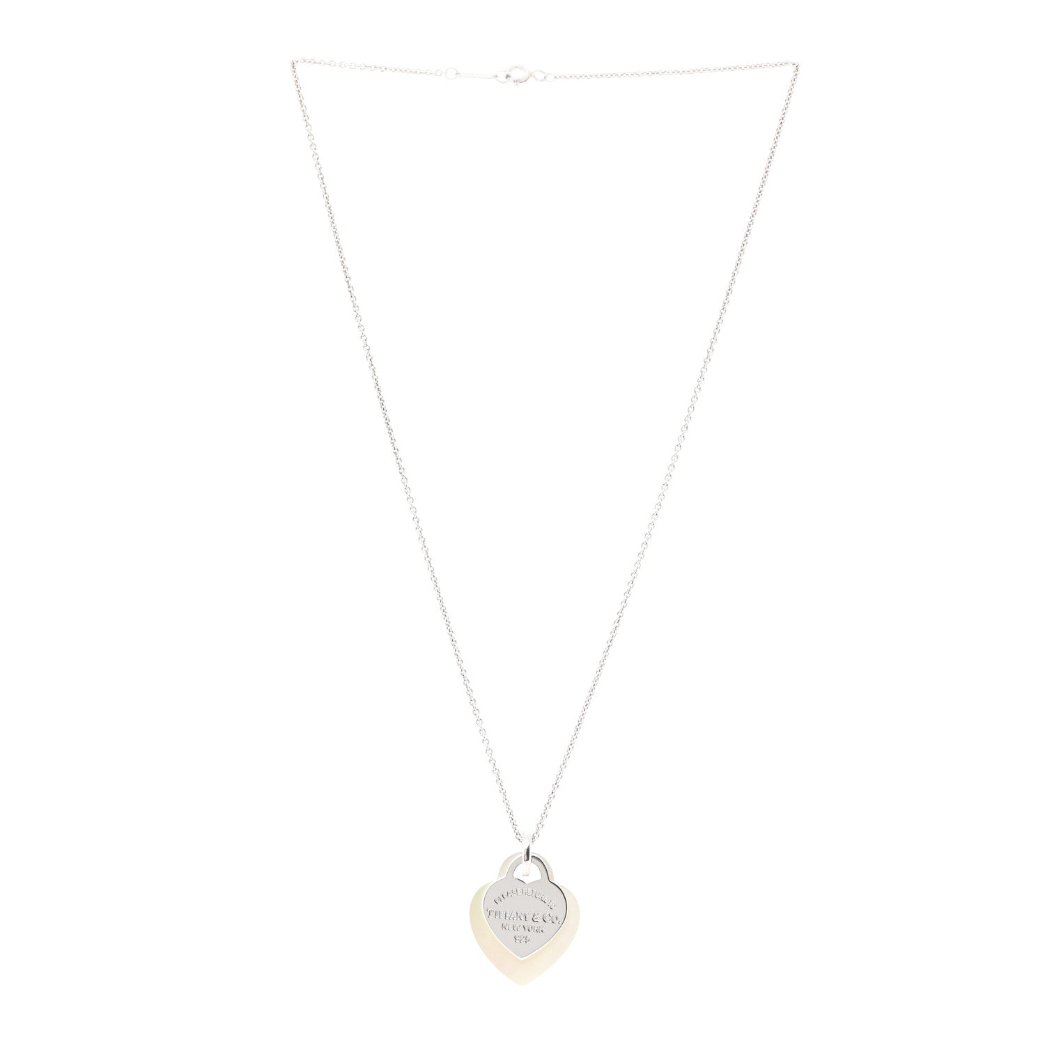 Tiffany Sterling Silver Mother of Pearl Return to Tiffany Pendant Necklace 3 of 7